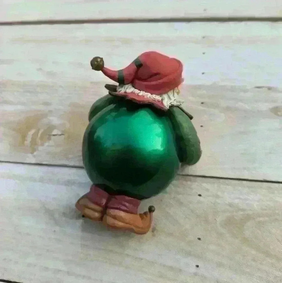Vintage 90s Matrix Collections Santa Elf Bauble Christmas Ornament With Box - Picture 9 of 11